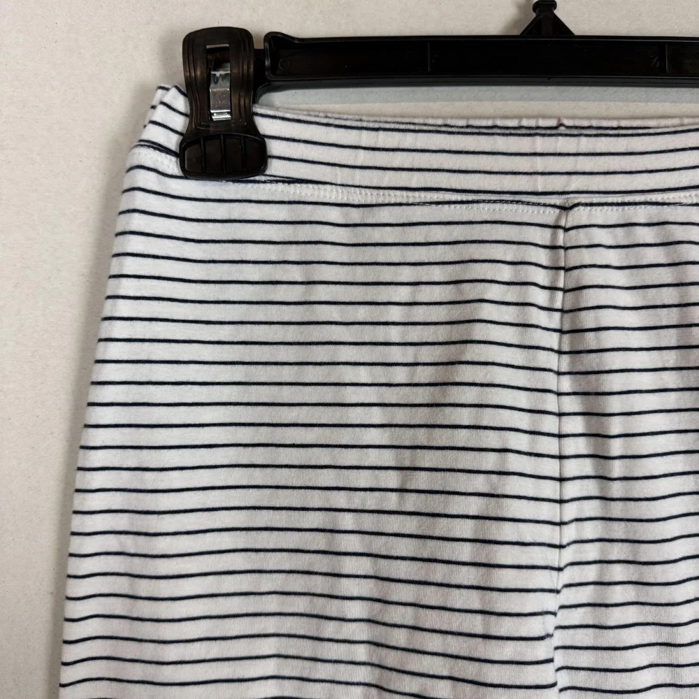 Gymboree Leggings Girls 14 White Stripe Jersey Ankle Elastic Waist Spring